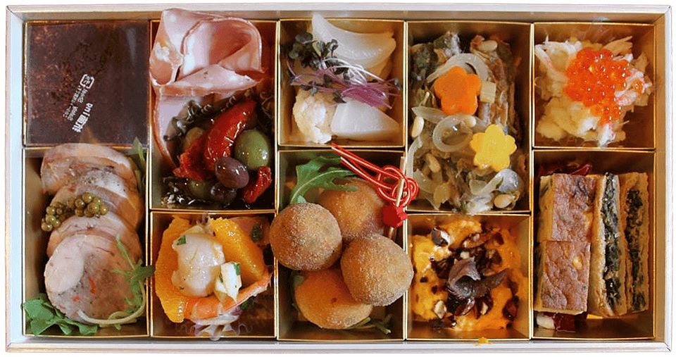 Lower tier of last year’s osechi