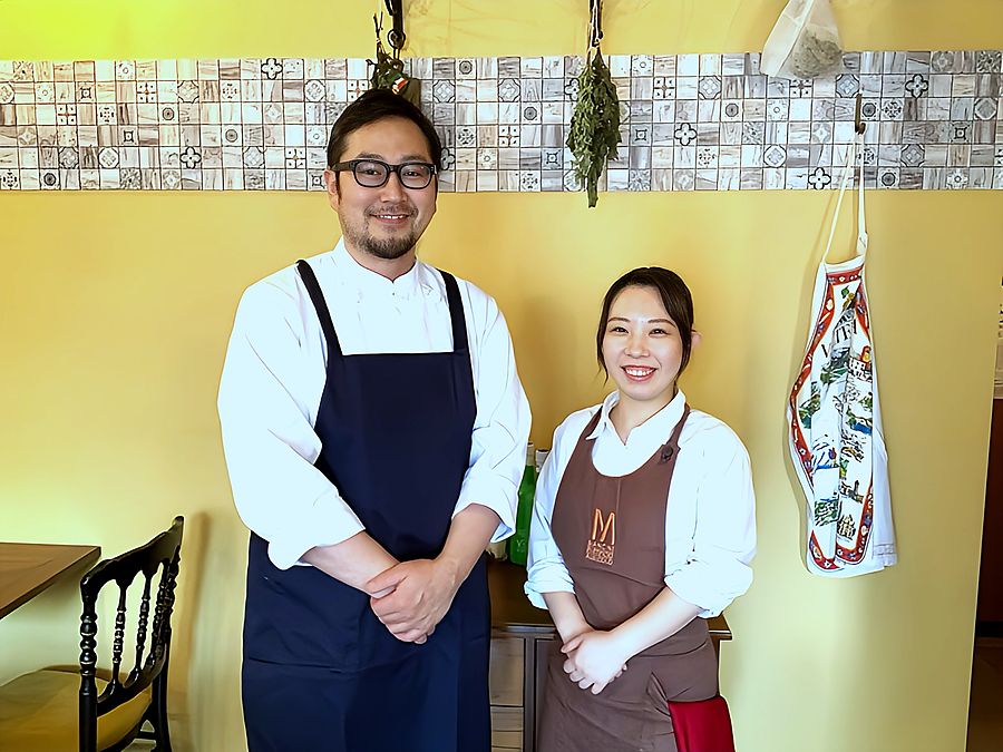 シェフと店内で