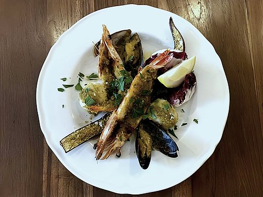 魚介の香草パン粉焼き