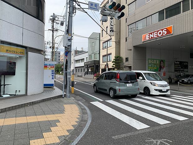 Turn left at the intersection; look for the gas station